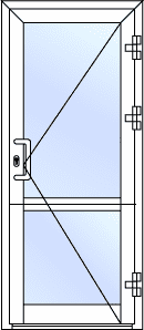 Дверь алюминиевая одностворчатая