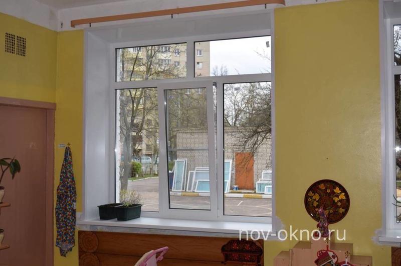 Новые пластиковые окна для детского сада «Журавушка»