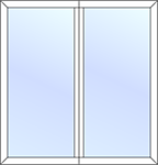 Тип окна: двухстворчатое