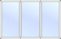 Тип окна: трехстворчатое